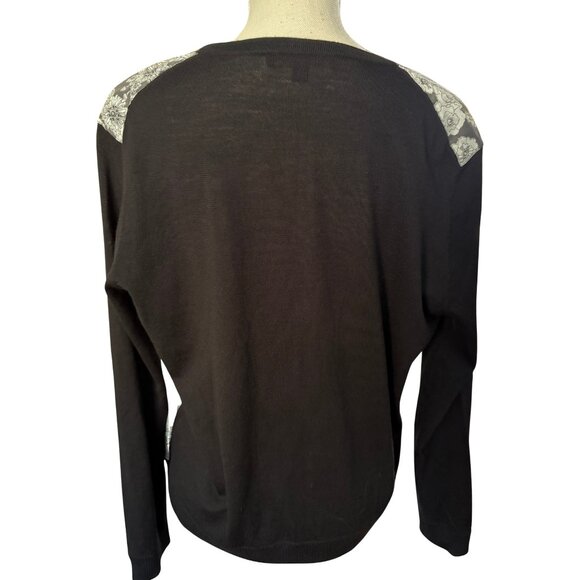 Brooks Brothers Merino Wool Floral Lightweight Cardigan Women’s XL - Picture 3 of 5